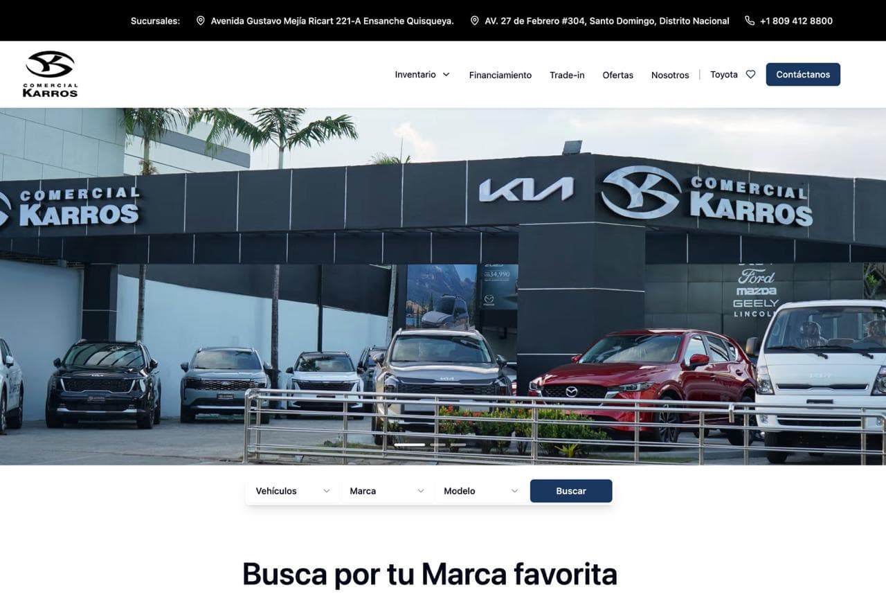 Inventario moderno de autos